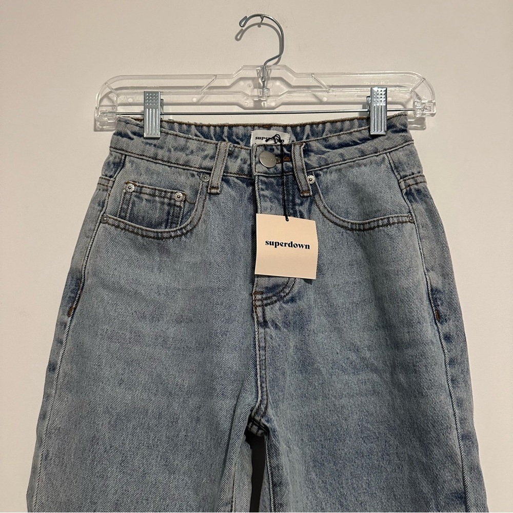 New superdown marilyn denim button fly jeans raw hem - Picture 6 of 13